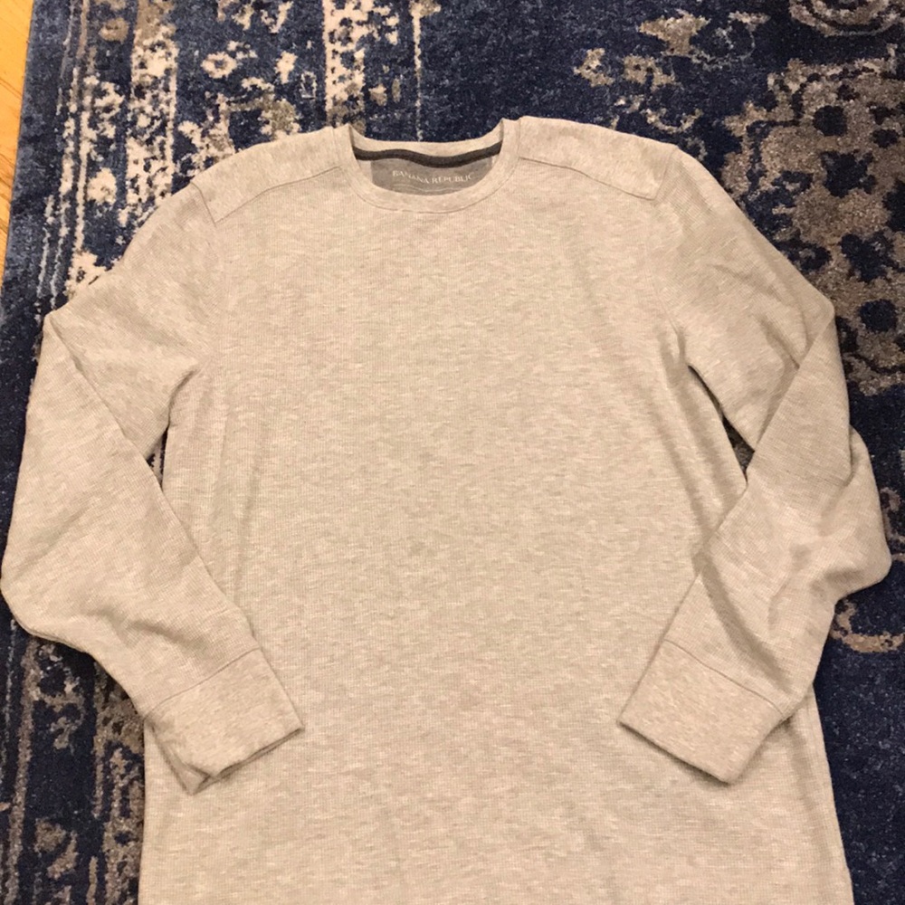 Men’s Large Banana Republic Gray Long Sleeve Shirt